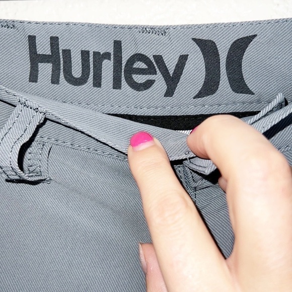 Hurley Boys Colorblock Gray And Navy Blue Board Shorts - Picture 8 of 14